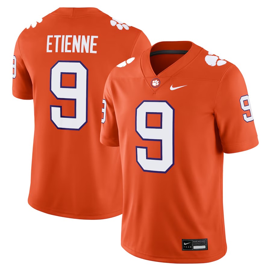 Men's Nike Travis Etienne Orange Clemson Tigers Player Game Jersey - Ujersey Shop