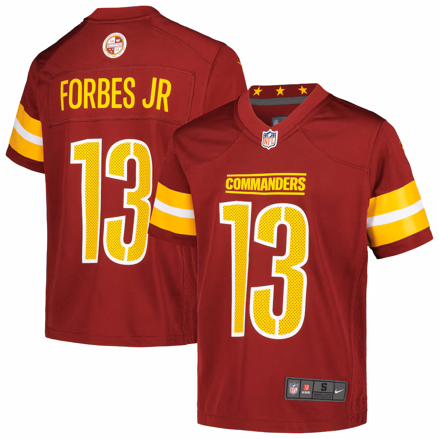 Youth Washington Commanders Emmanuel Forbes Jr. Nike Burgundy Game Jersey - Ujersey Shop