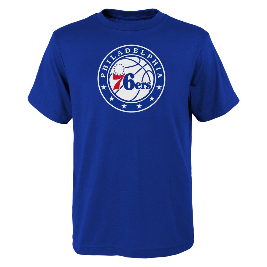 Youth Philadelphia 76ers Royal Primary Logo T-Shirt - Ujersey Shop