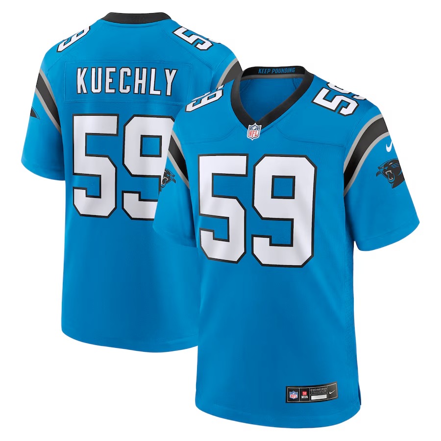 Men's Carolina Panthers Luke Kuechly Nike Blue Retired Player Game Jersey - Ujersey Shop