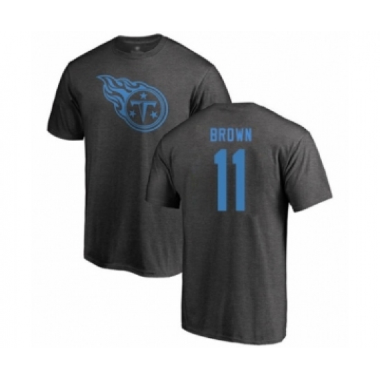 Football Tennessee Titans #11 A.J. Brown Ash One Color T-Shirt - Ujersey Shop