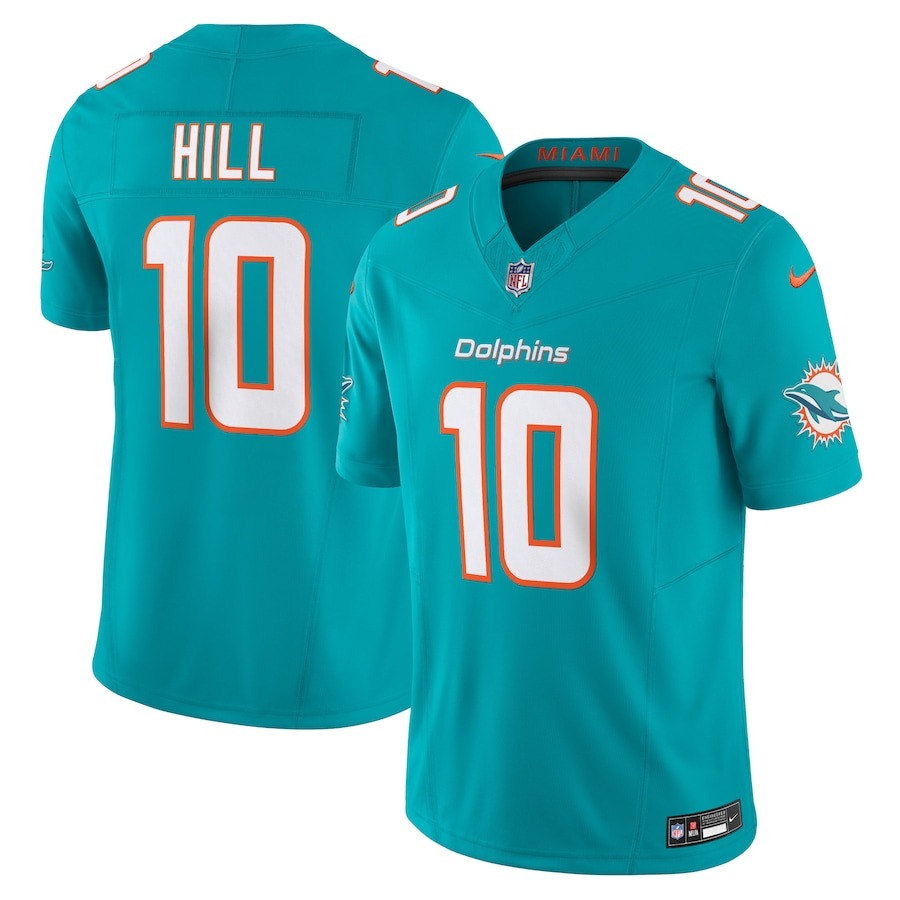 Men's Miami Dolphins Tyreek Hill Nike Aqua Vapor F.U.S.E. Limited Jersey - Ujersey Shop
