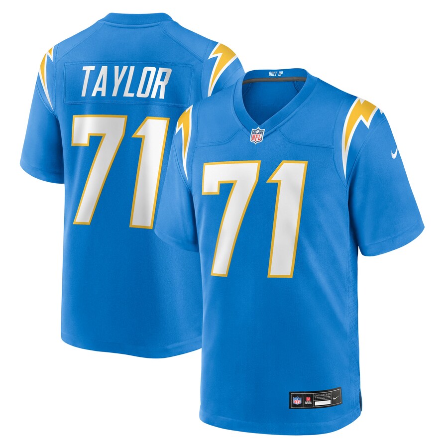 Men's Los Angeles Chargers Branson Taylor Nike Powder Blue Team Game Jersey - Ujersey Shop