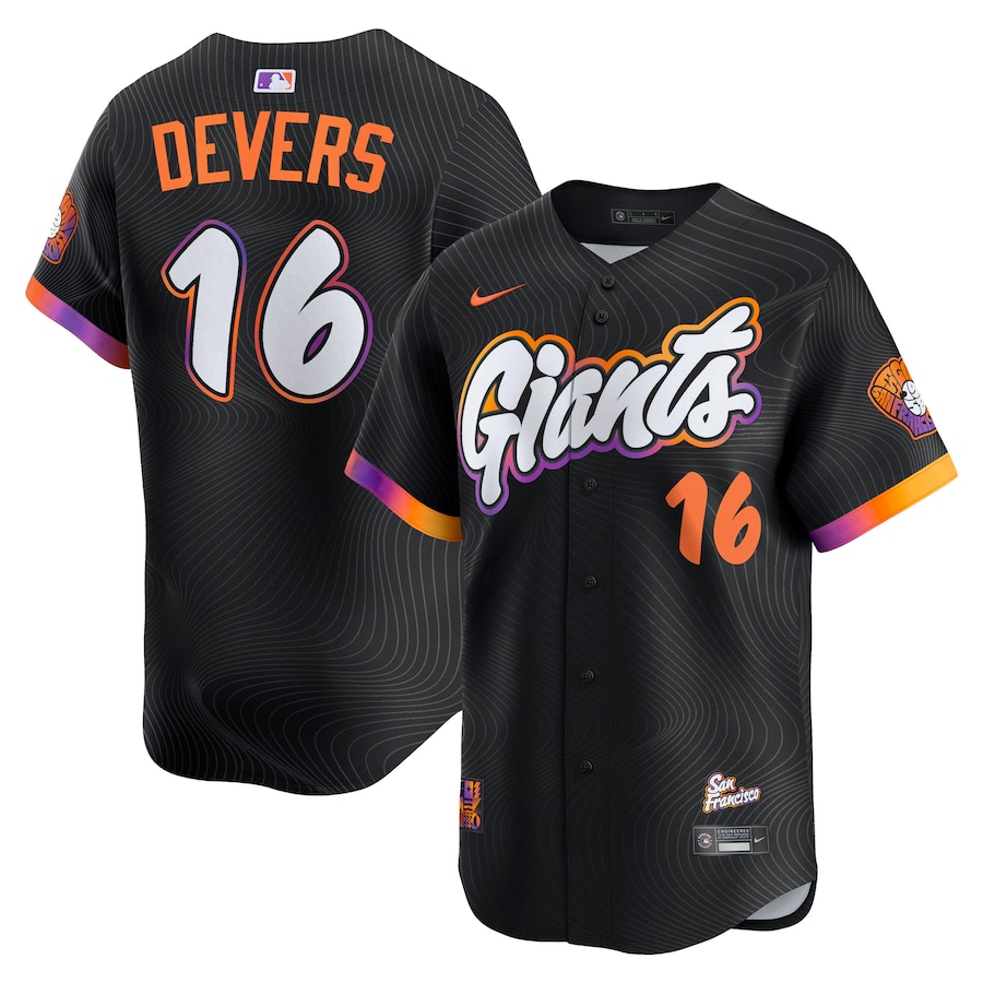 Men's San Francisco Giants Rafael Devers Nike Black 2025 City Connect Limited Player Jersey - Ujersey Shop