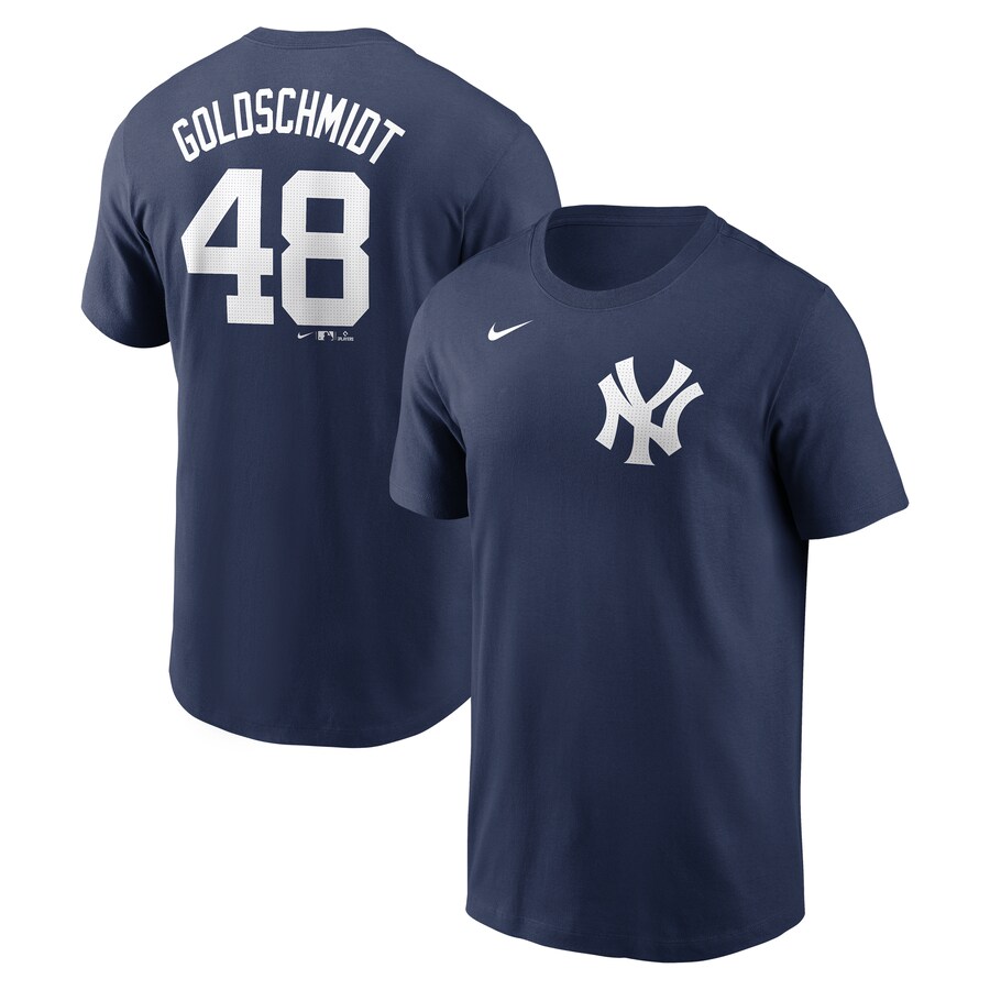Men's New York Yankees Paul Goldschmidt Nike Navy Fuse Name & Number T-Shirt - Ujersey Shop