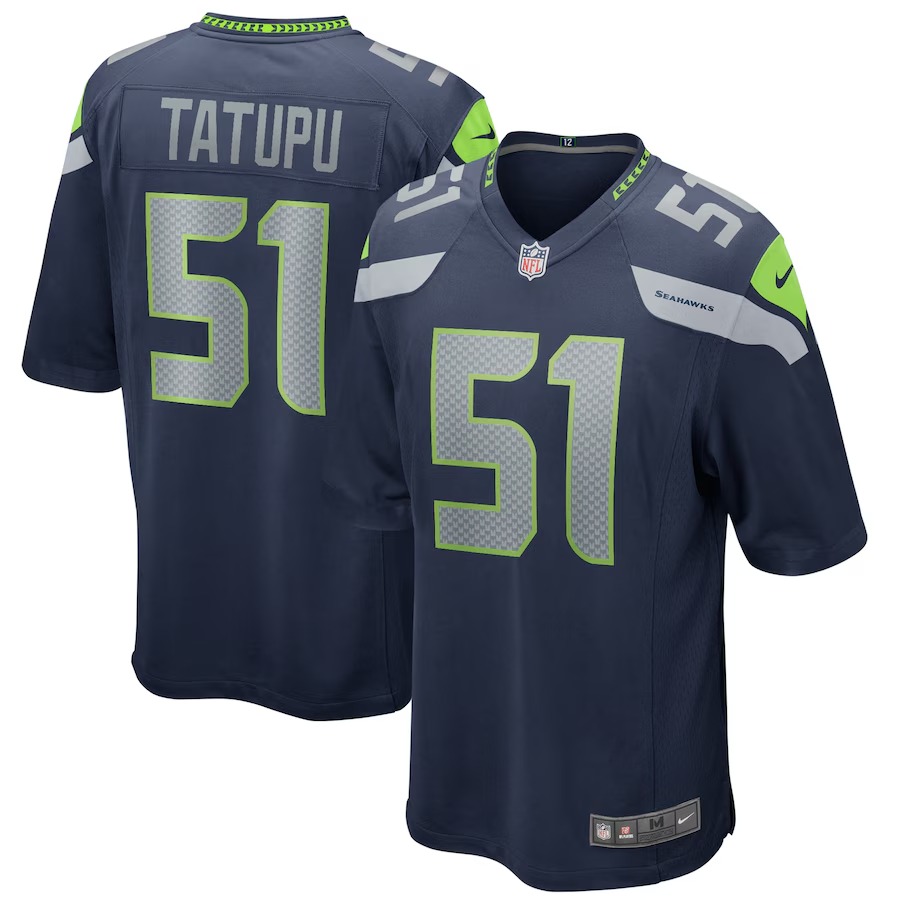 Men's Seattle Seahawks Lofa Tatupu Nike College Navy Game Retired Player Jersey - Ujersey Shop