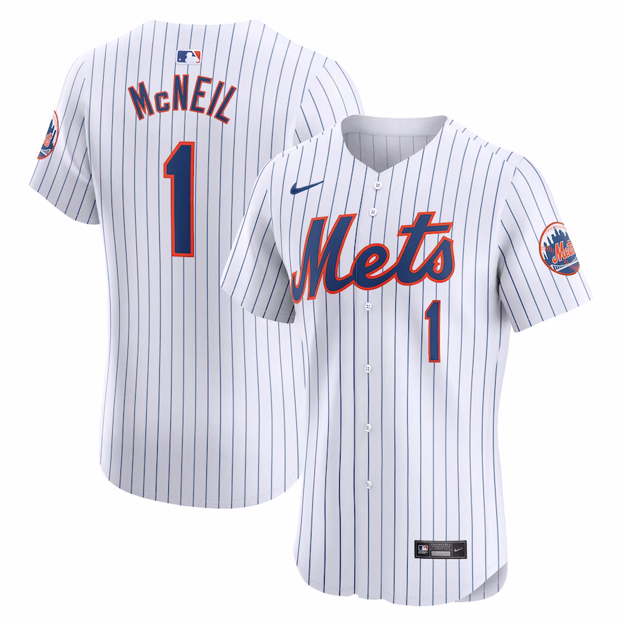 Men's New York Mets Jeff McNeil Nike White Home Elite Player Jersey - Ujersey Shop