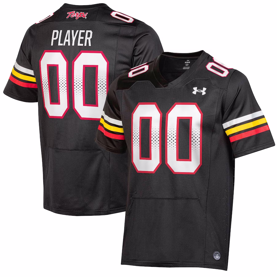 Maryland Terrapins Under Armour Pick-A-Player NIL Replica Football Jersey - Black - Ujersey Shop