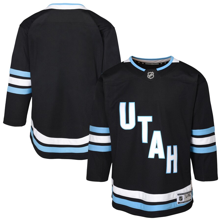 Youth Utah Hockey Club Black Home Premier Jersey - Ujersey Shop