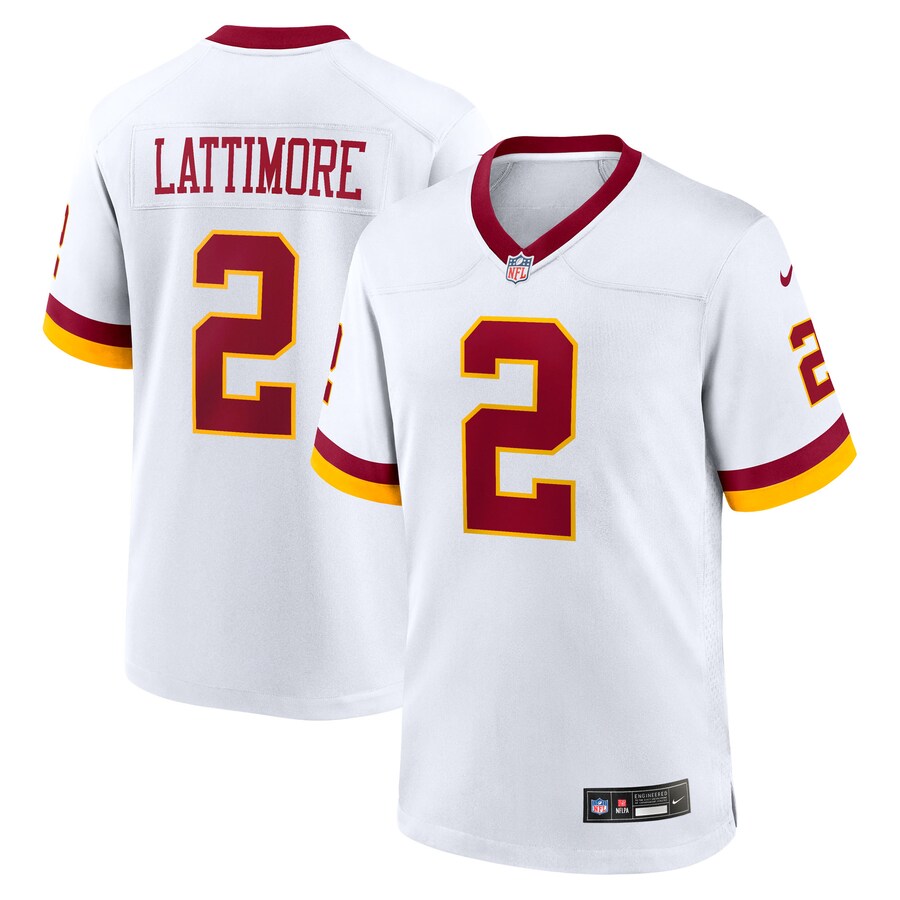 Men's Washington Commanders Marshon Lattimore Nike White Game Super Bowl Era Jersey - Ujersey Shop