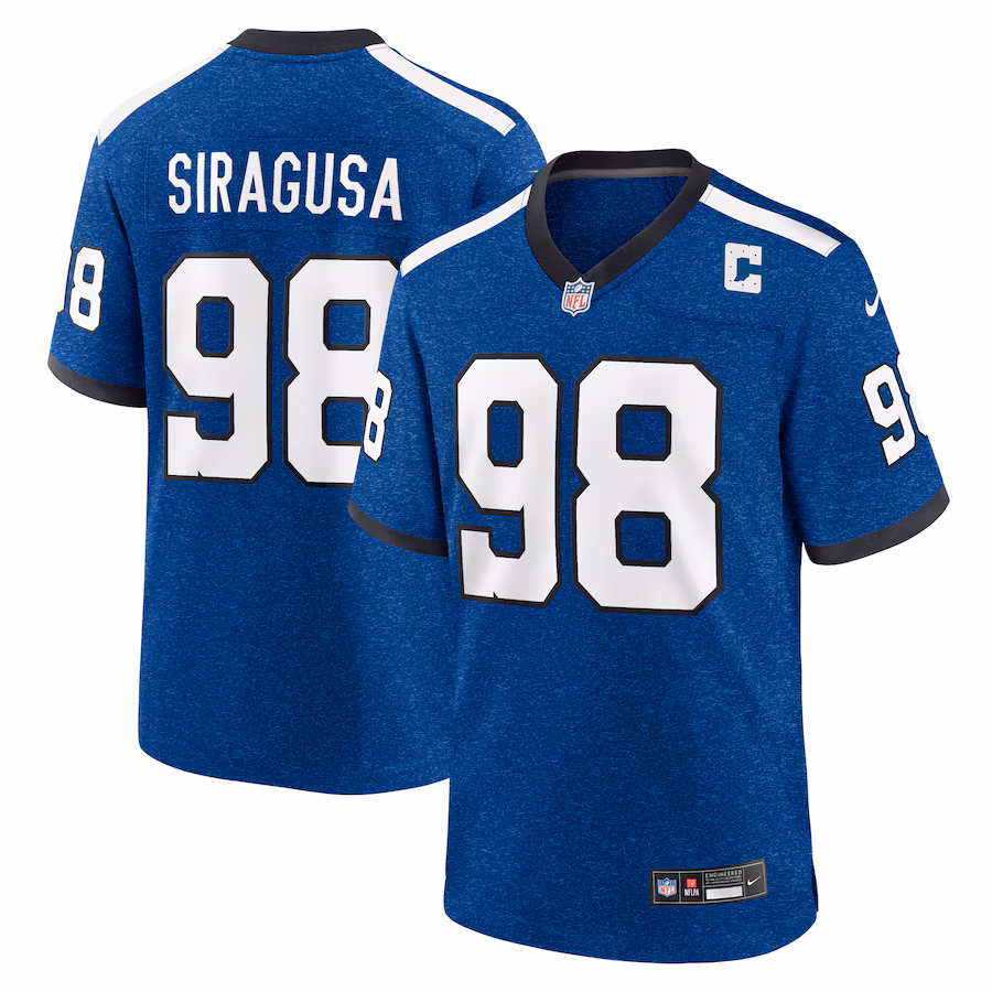 Men's Indianapolis Colts Tony Siragusa Nike Royal Indiana Nights Alternate Game Jersey - Ujersey Shop