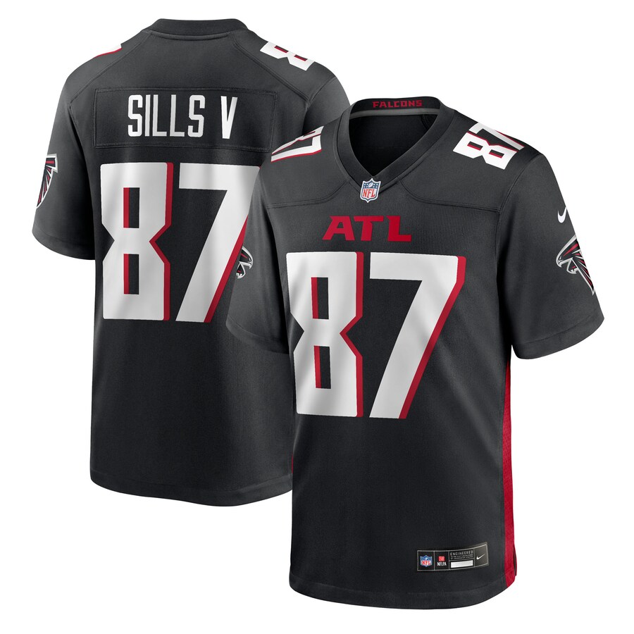Men's Atlanta Falcons David Sills V Nike Black Team Game Jersey - Ujersey Shop