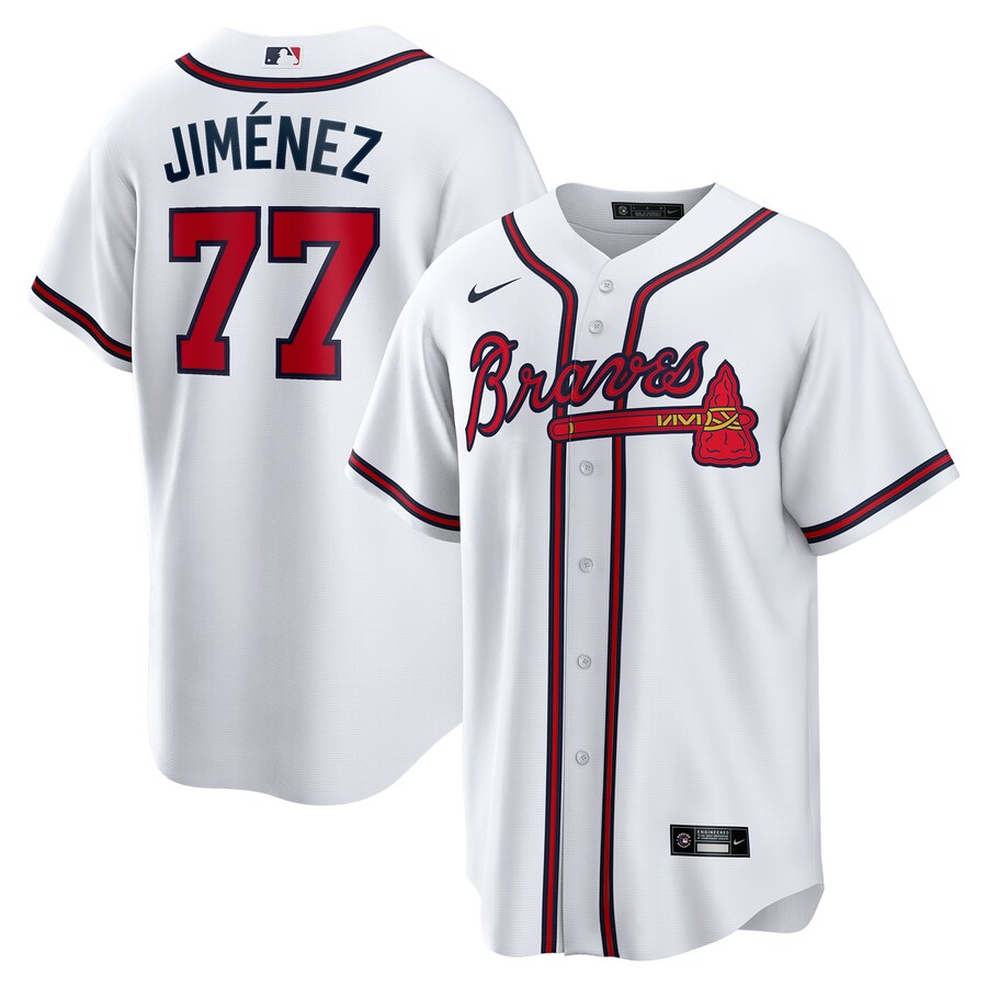 Men's Atlanta Braves Joe Jiménez Nike White Home  Replica Player Jersey - Ujersey Shop