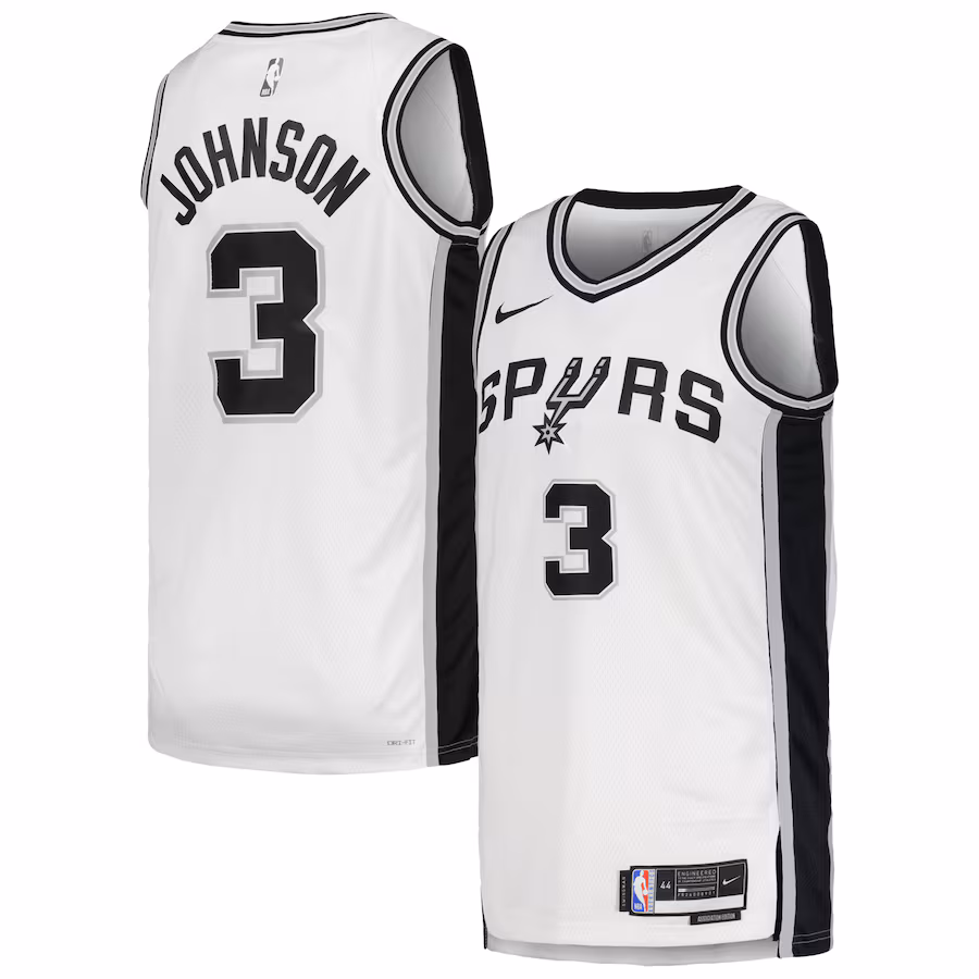 Unisex San Antonio Spurs Keldon Johnson Nike White Swingman Jersey - Association Edition - Ujersey Shop