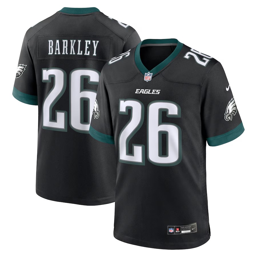Men's Philadelphia Eagles Saquon Barkley Nike  Black Alternate Game Jersey - Ujersey Shop