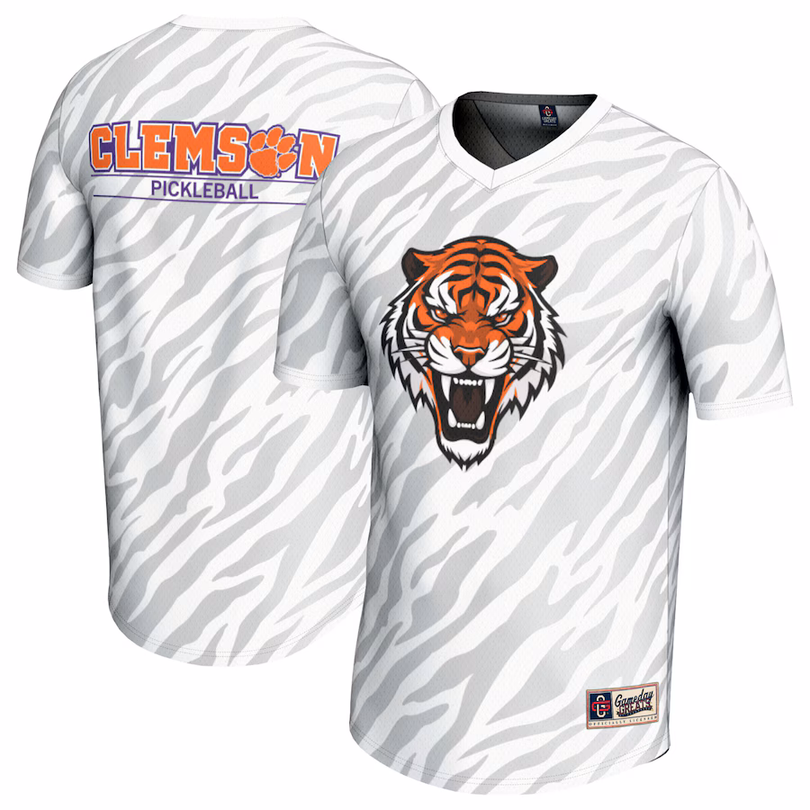 Clemson Tigers GameDay Greats Unisex Lightweight Pickleball Jersey - White - Ujersey Shop