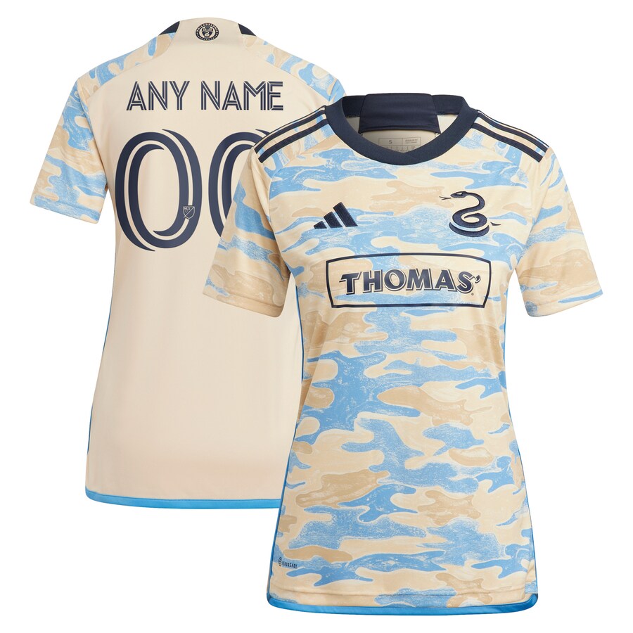 Women's Philadelphia Union adidas Tan 2023 For Philly Replica Custom Jersey - Ujersey Shop