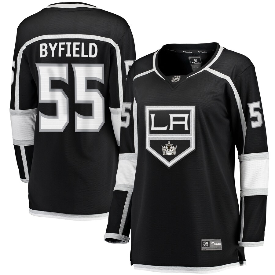 Women's Los Angeles Kings Quinton Byfield Fanatics Branded Black Home Team Breakaway Player Jersey - Ujersey Shop
