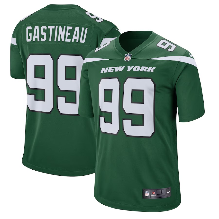 Men's New York Jets Mark Gastineau Nike Gotham Green Retired Player Game Jersey - Ujersey Shop