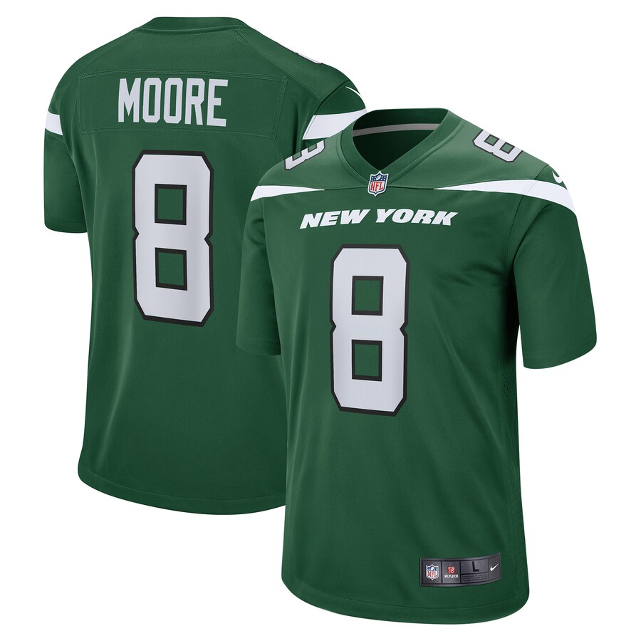 Men's New York Jets Elijah Moore Nike Gotham Green Game Jersey - Ujersey Shop