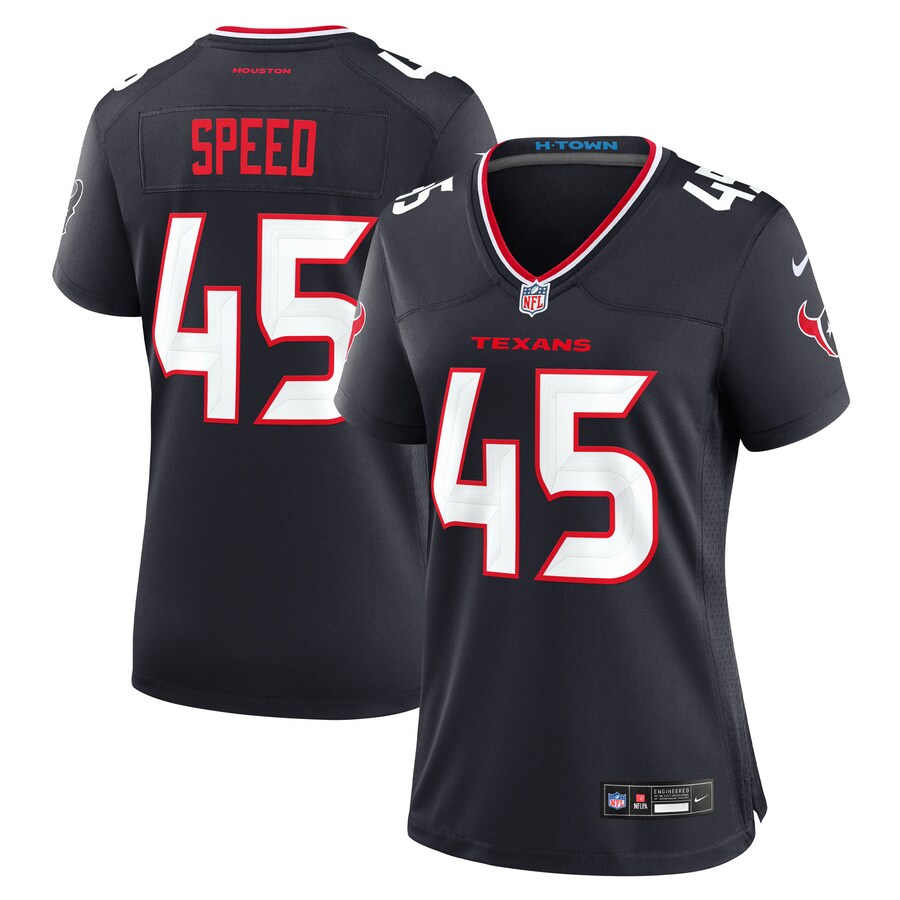 Women's Houston Texans E.J. Speed Nike Navy Team Game Jersey - Ujersey Shop