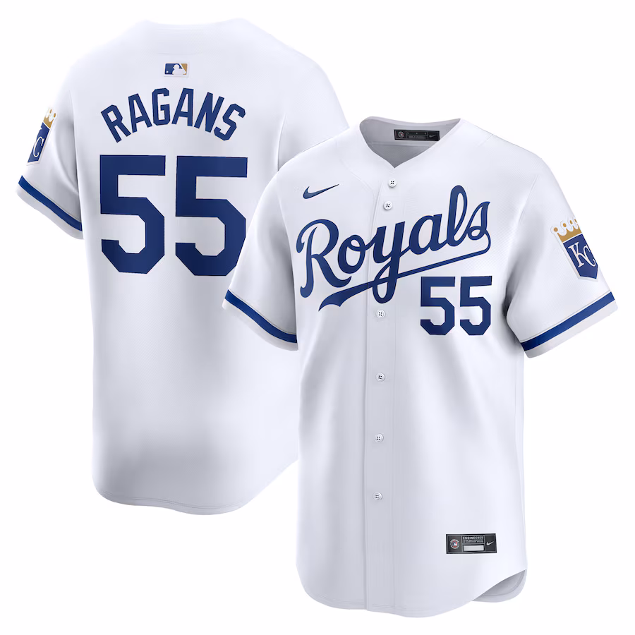 Men's Kansas City Royals Cole Ragans Nike White Home Limited Player Jersey - Ujersey Shop