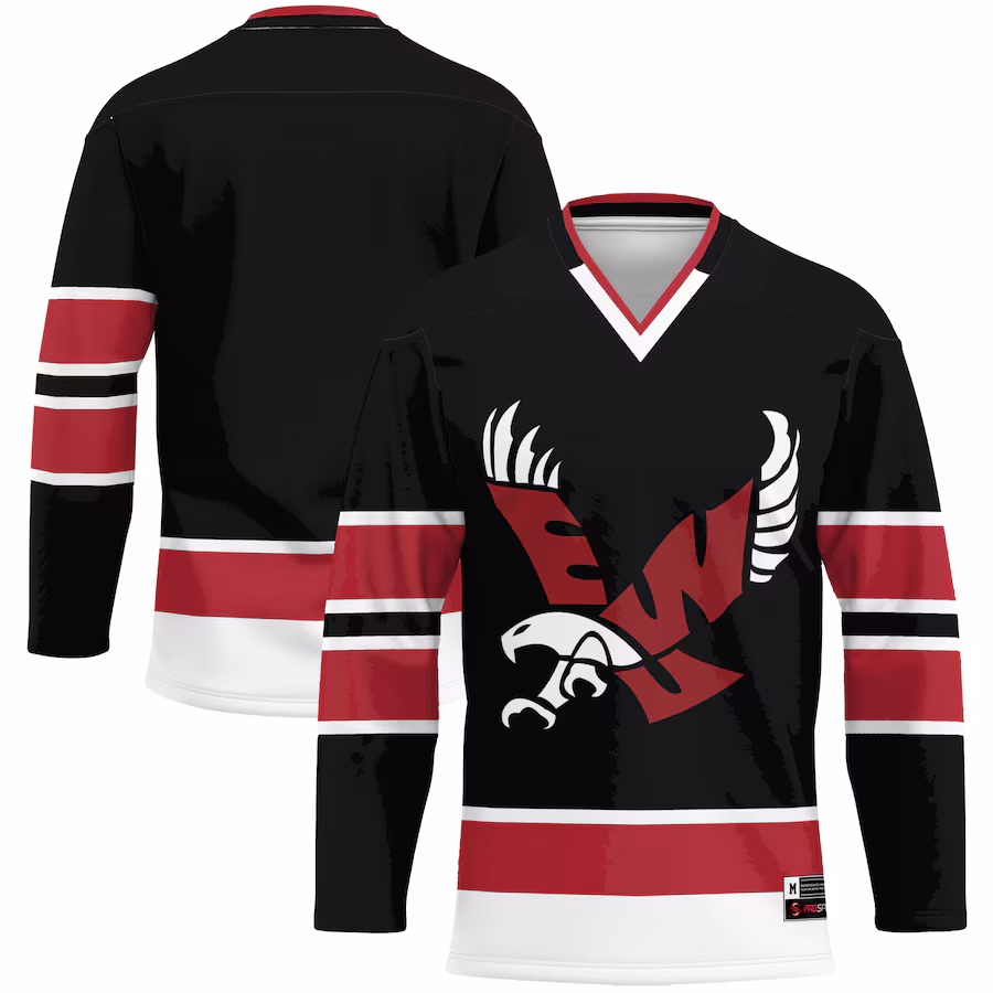 Men's GameDay Greats Black Eastern Washington Eagles Hockey Jersey - Ujersey Shop