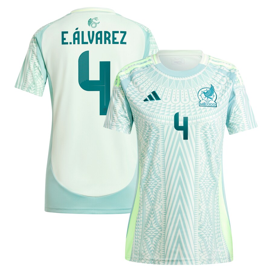Women's Mexico National Team Edson Alvarez adidas Green 2024 Away Replica Player Jersey - Ujersey Shop