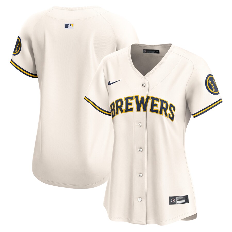 Women's Milwaukee Brewers Nike Cream Home Limited Jersey - Ujersey Shop