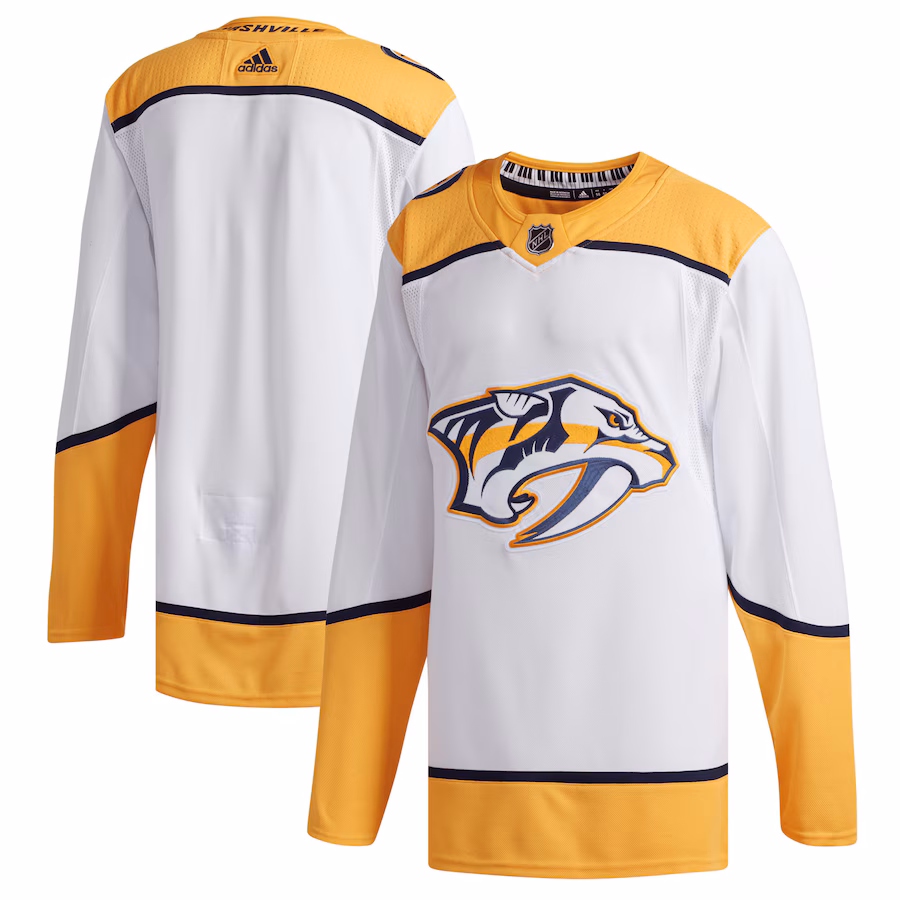 Men's Nashville Predators adidas White Away Authentic Jersey - Ujersey Shop