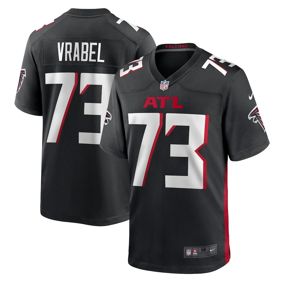 Men's Atlanta Falcons Tyler Vrabel Nike Black Player Game Jersey - Ujersey Shop