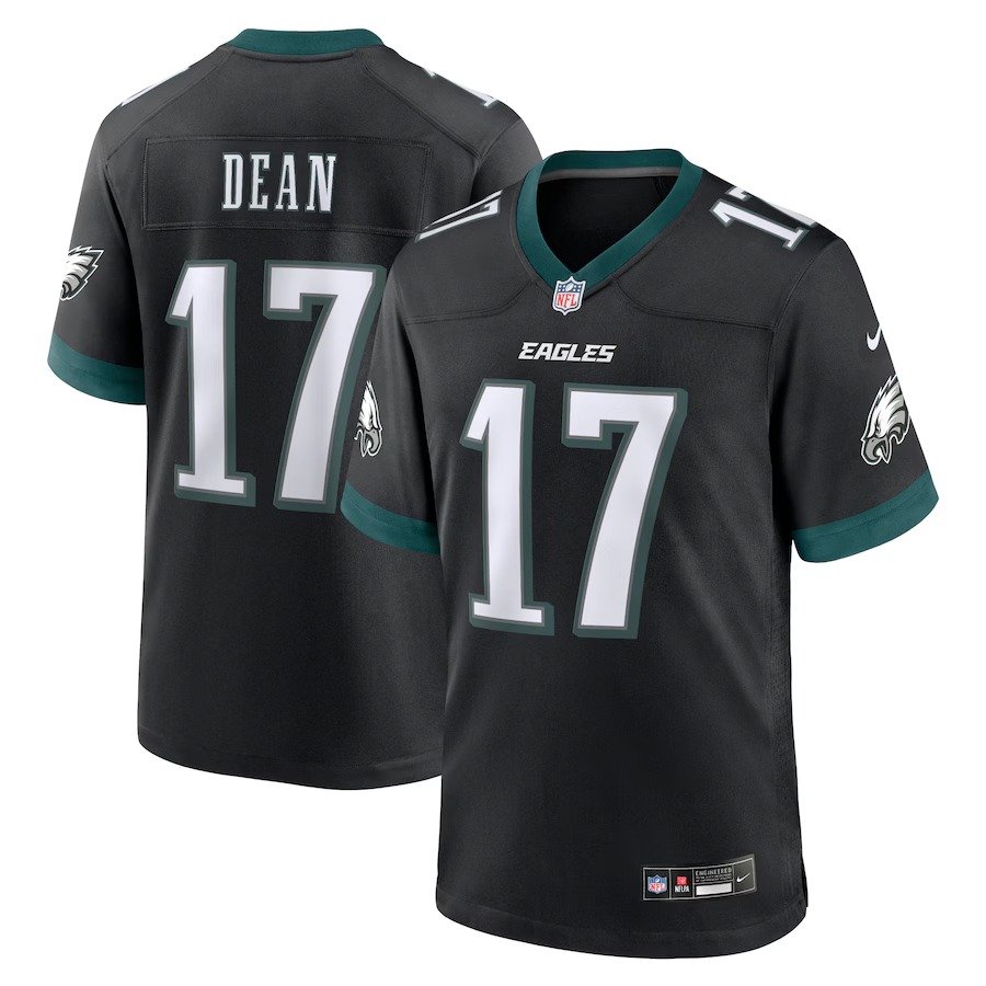 Men's Philadelphia Eagles Nakobe Dean Nike Black Alternate Game Jersey - Ujersey Shop