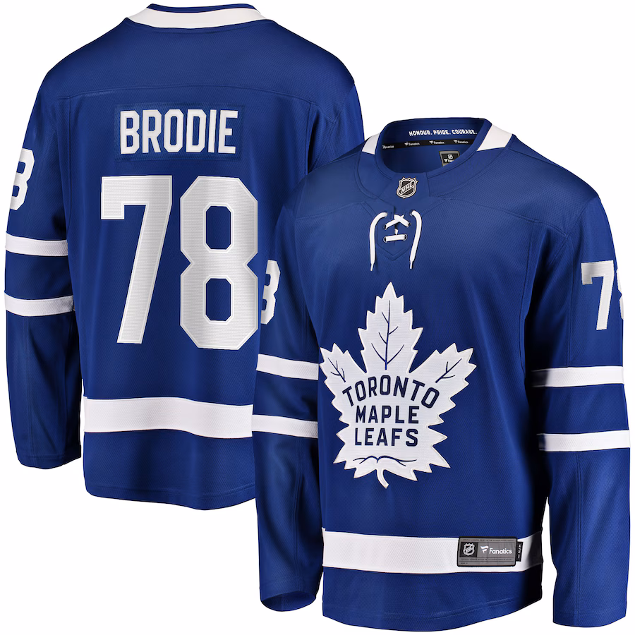 Men's Toronto Maple Leafs TJ Brodie Fanatics Blue Home Breakaway Player Jersey - Ujersey Shop