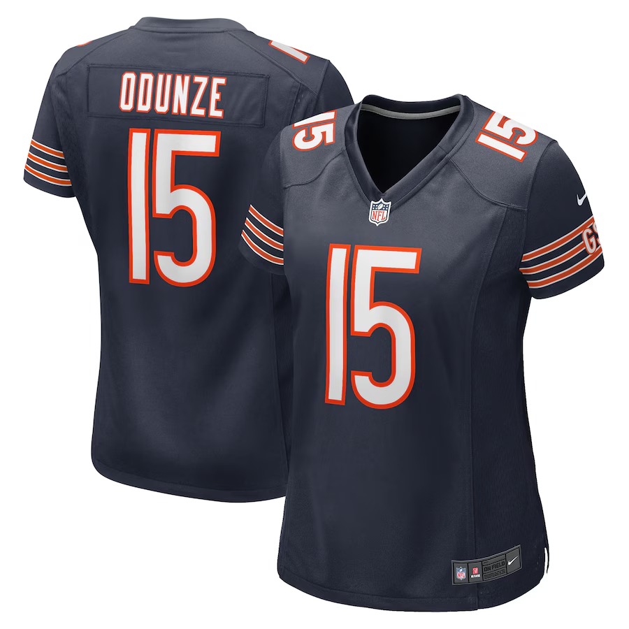 Women's Chicago Bears Rome Odunze Nike  Navy Game Jersey - Ujersey Shop