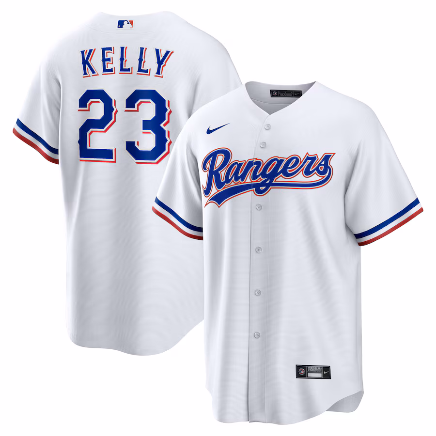 Men's Texas Rangers Merrill Kelly Nike White Home Replica Jersey - Ujersey Shop