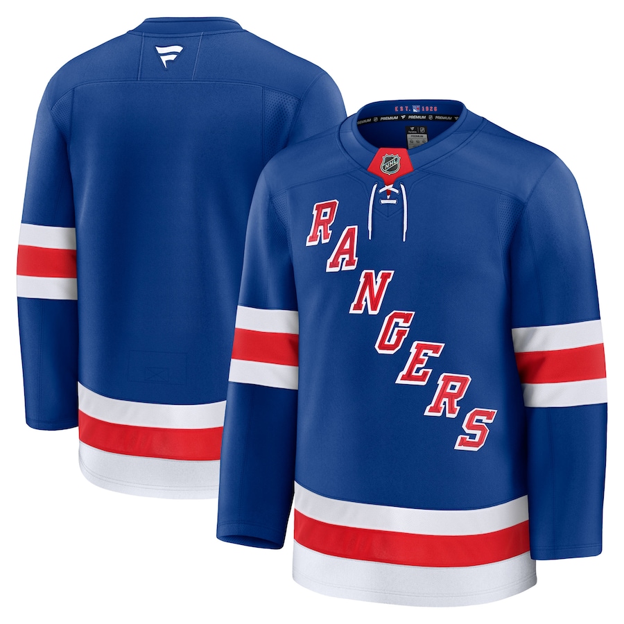 Men's New York Rangers Fanatics Blue Home Premium Jersey - Ujersey Shop