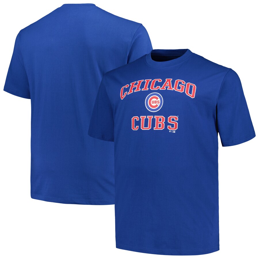 Men's Chicago Cubs Profile Royal Big & Tall Heart & Soul T-Shirt - Ujersey Shop