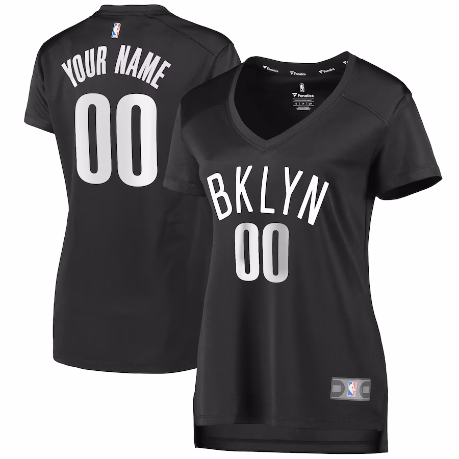 Women's Brooklyn Nets Fanatics Charcoal Fast Break Replica Custom Jersey - Statement Edition - Ujersey Shop