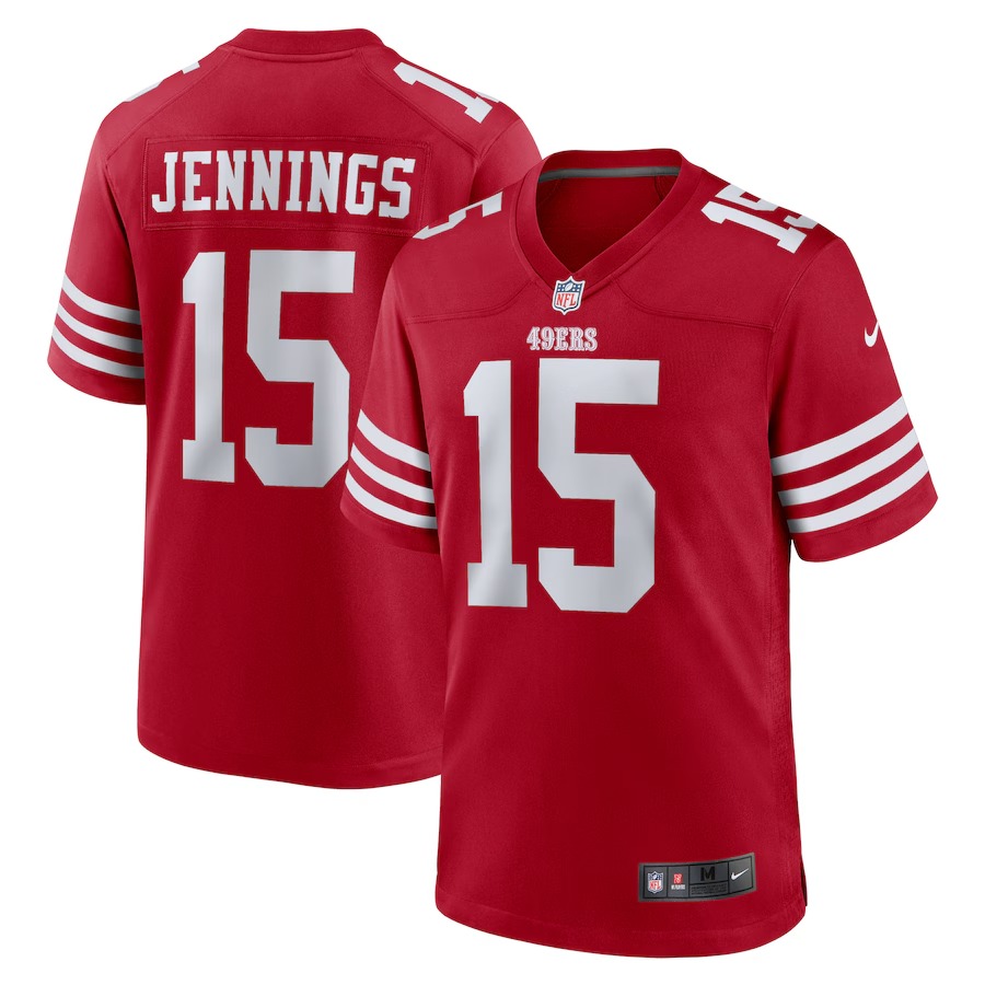 Men's San Francisco 49ers Jauan Jennings Nike  Scarlet  Game Jersey - Ujersey Shop