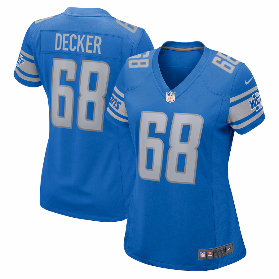 Women's Detroit Lions Taylor Decker Nike Blue Game Jersey - Ujersey Shop