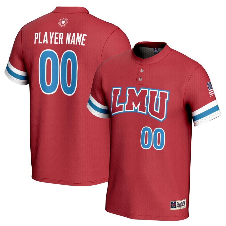 Loyola Marymount Lions GameDay Greats Unisex NIL Pick-A-Player Softball Lightweight Jersey - Crimson - Ujersey Shop
