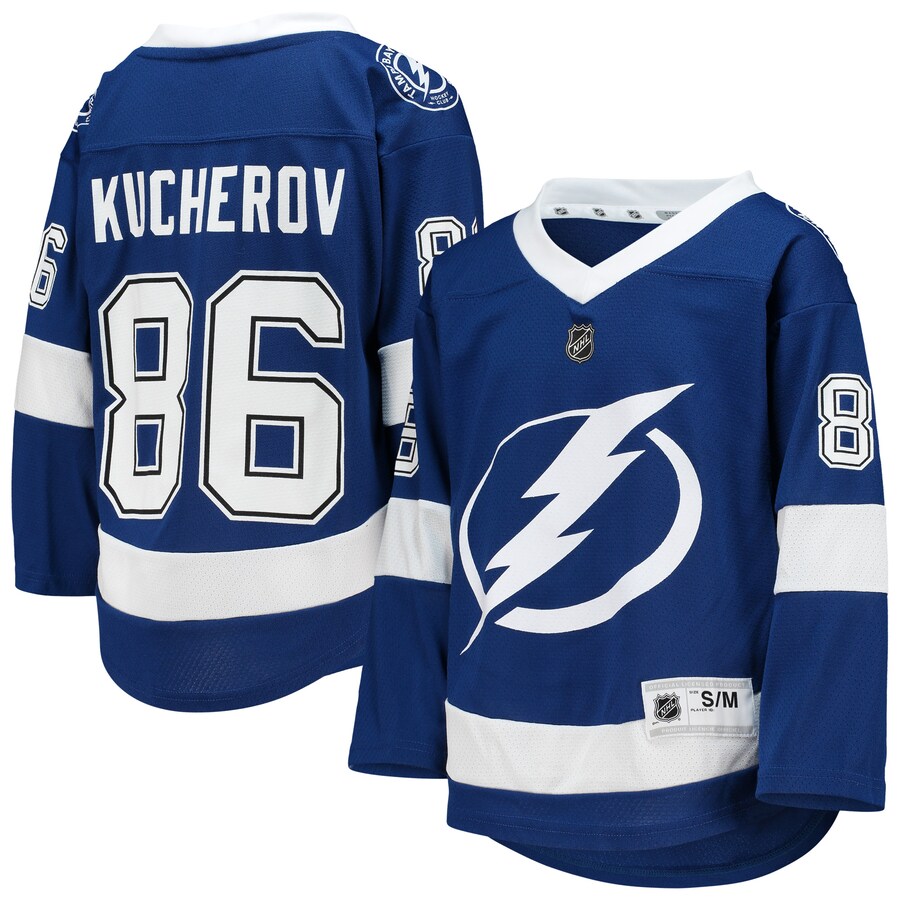 Youth Tampa Bay Lightning Nikita Kucherov Blue Home Replica Player Jersey - Ujersey Shop