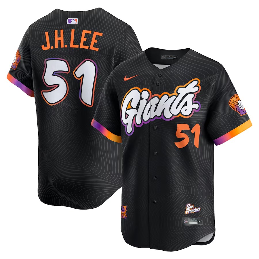 Men's San Francisco Giants Jung Hoo Lee Nike Black 2025 City Connect Limited Jersey - Ujersey Shop