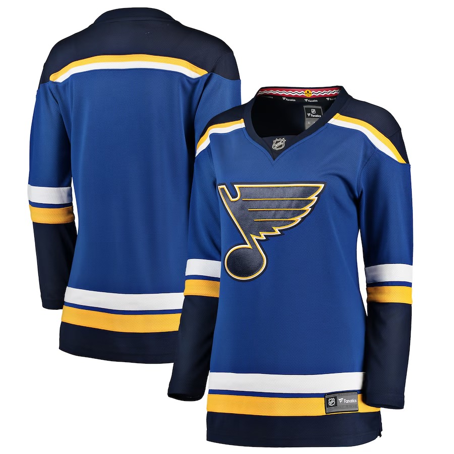 Women's St. Louis Blues Fanatics Blue Breakaway Home Jersey - Ujersey Shop