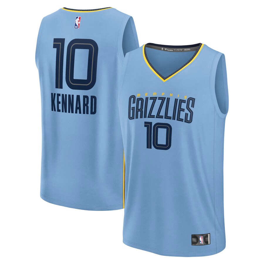 Men's Memphis Grizzlies Luke Kennard Fanatics Light Blue Fast Break Replica Player Jersey - Statement Edition - Ujersey Shop
