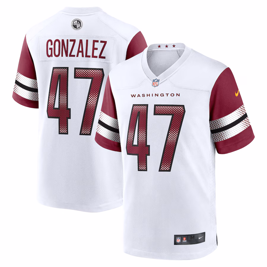Men's Washington Commanders Zane Gonzalez Nike White Game Jersey - Ujersey Shop