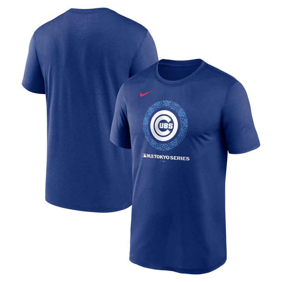 Men's Chicago Cubs Nike Royal 2025 MLB World Tour: Tokyo Series Legend Logo T-Shirt - Ujersey Shop