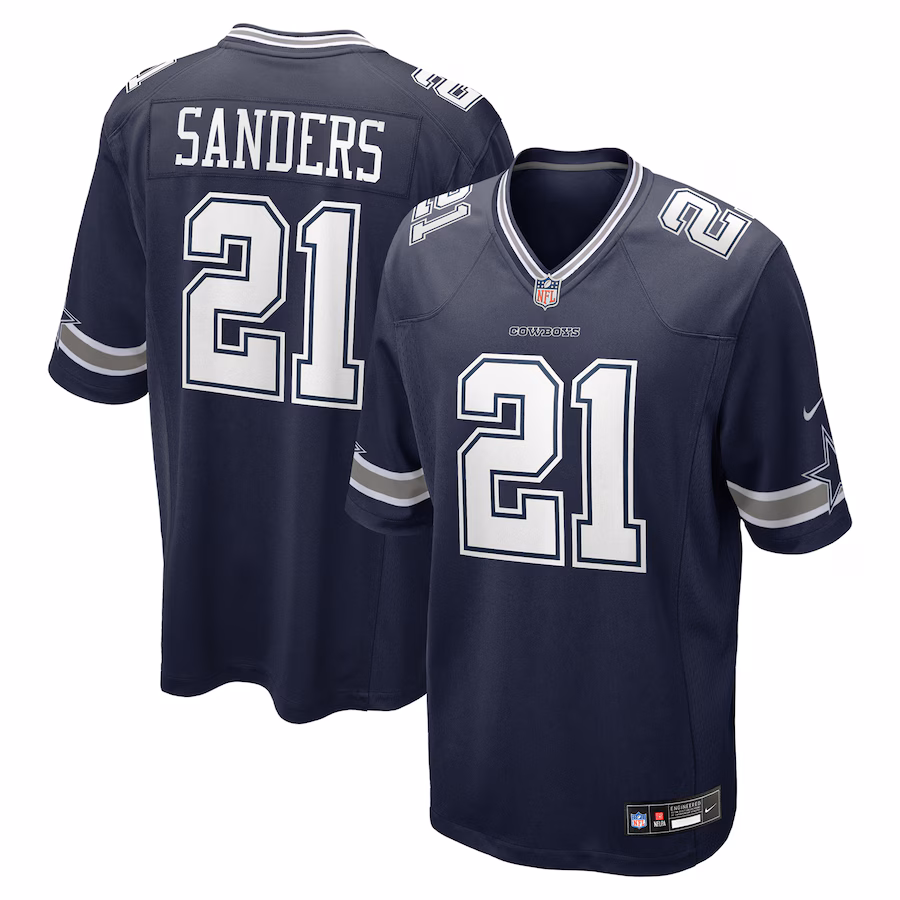 Men's Dallas Cowboys Deion Sanders Nike Navy Team Retired Player Game Jersey - Ujersey Shop