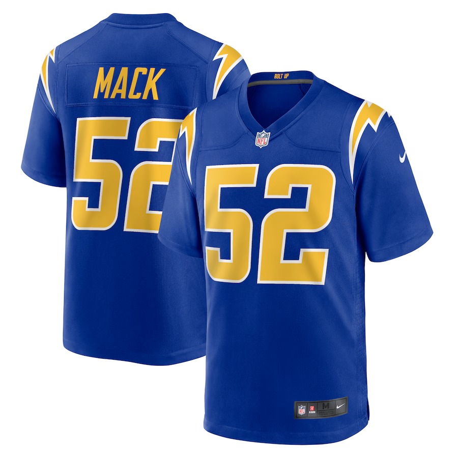 Men's Los Angeles Chargers Khalil Mack Nike Royal Alternate Game Jersey - Ujersey Shop