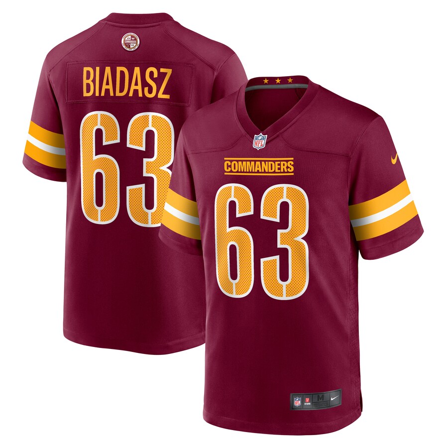 Men's Washington Commanders Tyler Biadasz Nike  Burgundy Game Jersey - Ujersey Shop
